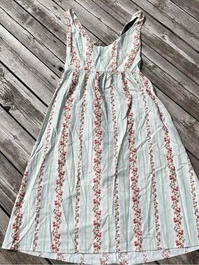 WeWoreWhat pastel floral striped criss cross back midi dress